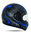 NAU Motorradhelm N15 Keen -Schwarz-Blau